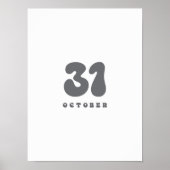 Poster Halloween du 31 octobre (Devant)