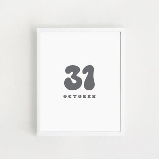 Poster Halloween du 31 octobre