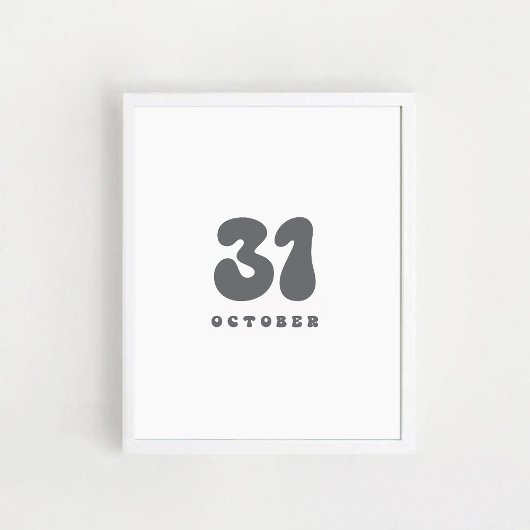 Poster Halloween du 31 octobre