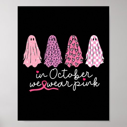 Poster Halloween du fantôme de l'équipe de soutien au can (Devant)