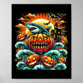 Poster Halloween du requin (Devant)