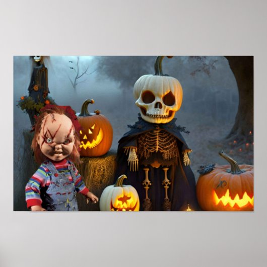 Poster Halloween effrayant. (Devant)