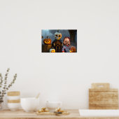 Poster Halloween éffrayant. (Cuisine)