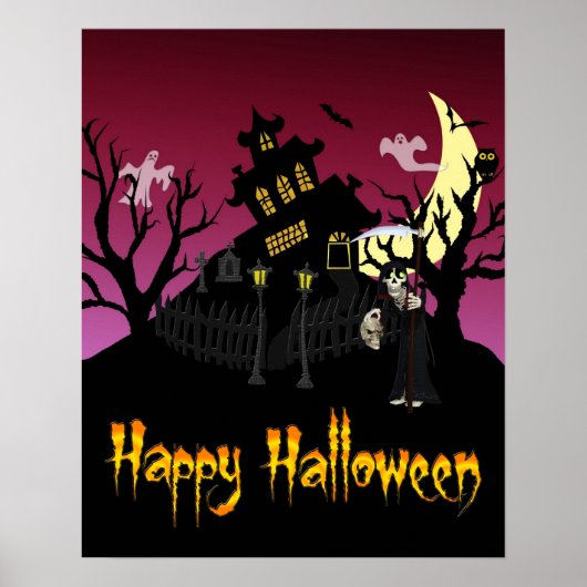 Poster Halloween effrayant (Devant)