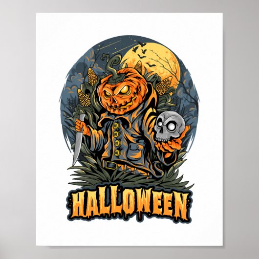 Poster Halloween effrayant (Devant)
