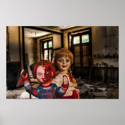 Poster Halloween effrayant. (Devant)