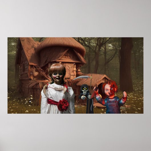 Poster Halloween effrayant. (Devant)