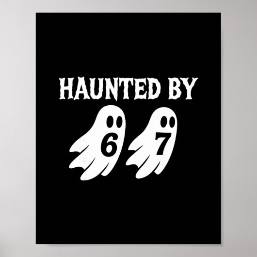 Poster Halloween Effrayant 67 Numéro 67 Six Sept Meme  (Devant)