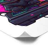 Poster Halloween Éffrayant Gamer Cat (Coin)