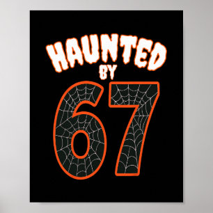 Poster Halloween effrayant Haunted 67 Numéro 67 Six Sept