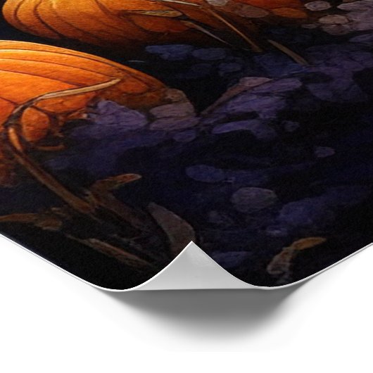 Poster Halloween Éffrayant Haunted Town Night (Coin)