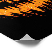 Poster Halloween Éffrayant Jack-o'-lantern Face Citrouill (Coin)