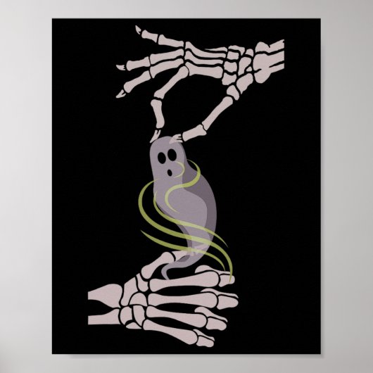 Poster Halloween Éffrayant pour le fantôme des mains de s (Devant)