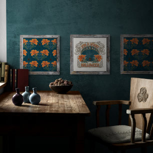 Poster Halloween éffrayant style Vintage Whimsical