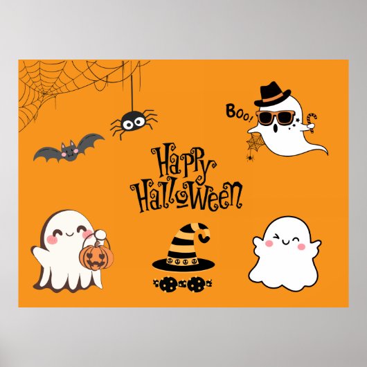 Poster Halloween Éffrayante et mignonne (Devant)