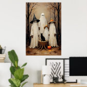 Poster Halloween éffrayante Famille Fantôme (Bureau à domicile)
