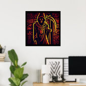 Poster Halloween égyptien Grim Reaper 3 (Bureau à domicile)