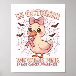 Poster Halloween En Octobre Nous Portons Nk Cancer Du Sei