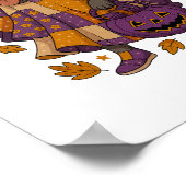 Poster Halloween fantôme de chien Pitpull (Coin)