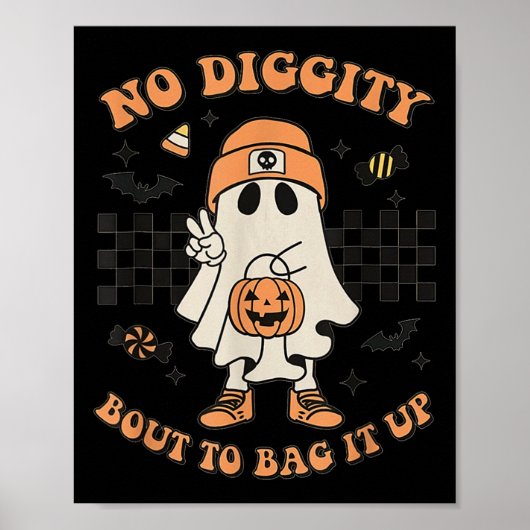 Poster Halloween fantôme pas de diggity bout pour l'embal (Devant)