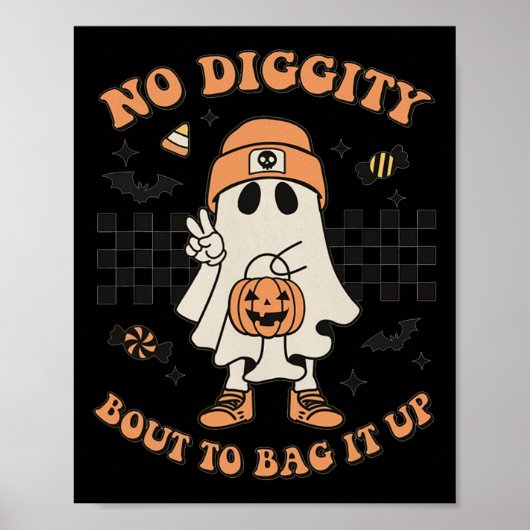 Poster Halloween Fantôme Pas de goutte Diggity Pour L'Enf (Devant)