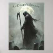 Poster Halloween faucheuse avec conception de Pleine lune (Devant)