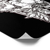 Poster Halloween floral épouvantable (Coin)