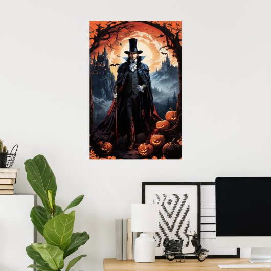 Poster Halloween "Fright Night" (Bureau à domicile)