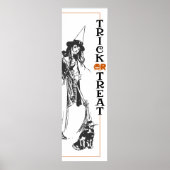 Poster Halloween Fun | Trick de sorcière et de chat ou po (Devant)