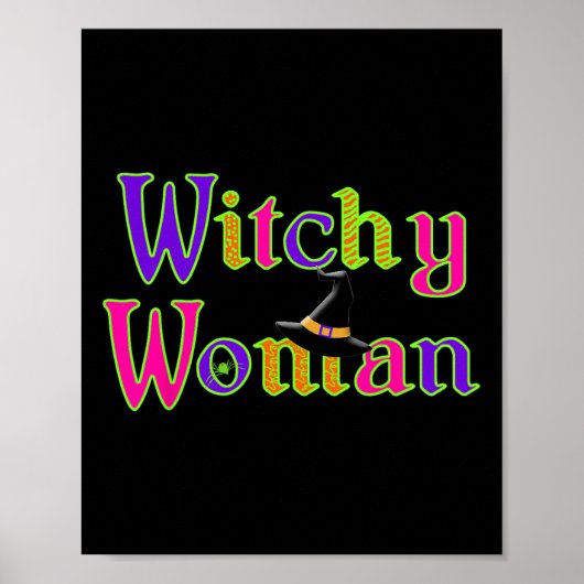 Poster Halloween Fun Witch Witchy Woman Trick Treat (Devant)