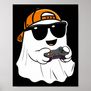 Poster Halloween Garçons Enfants Ghost Gamer Costume d'ho