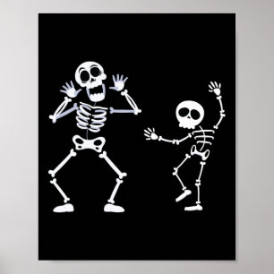 Poster Halloween Garçons Filles Enfants Squelette Griddy 