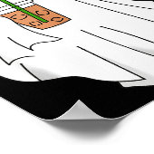 Poster Halloween Ghost Drinking Coffee Ghost Ice Coffee M (Coin)