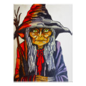 POSTER HALLOWEEN GLOWEN RED WITCH (Devant)