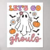 Poster Halloween Go Ghouls Ghost Retro Costume femme (Devant)