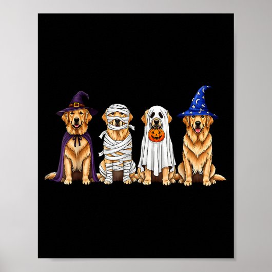 Poster Halloween Golden Retriever Ghost Soky Dog Lovers D (Devant)