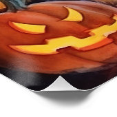 Poster Halloween Goldendoodle avec la peur Citrouille (Coin)