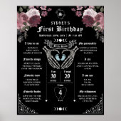 Poster Halloween gothique 1er anniversaire bébé garçon Ja (Devant)