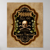 Poster Halloween Gothique Crâne Et Crossbones Potion De S (Devant)