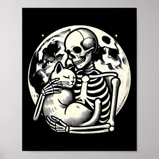 Poster Halloween Gothique Kitty Halloween Halloween Chat (Devant)