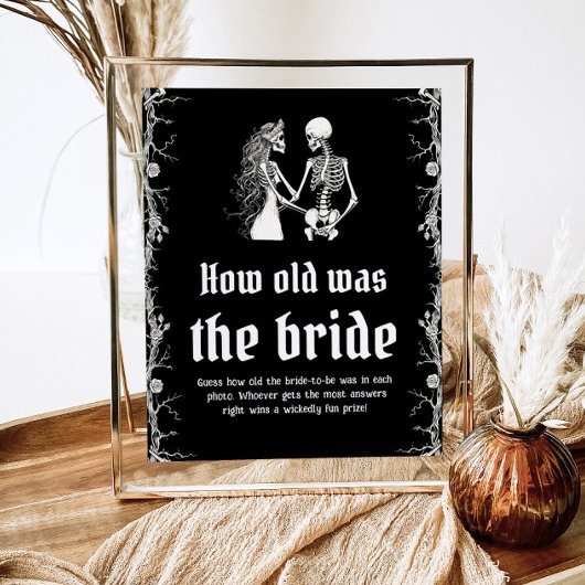 Poster Halloween Gothique L'Âge Du Jeu De Mariée