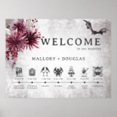 Poster Halloween gothique noir et bordeaux Ordre des évén (Devant)