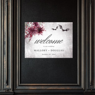 Poster Halloween gothique noir et bordeaux Ordre des évén