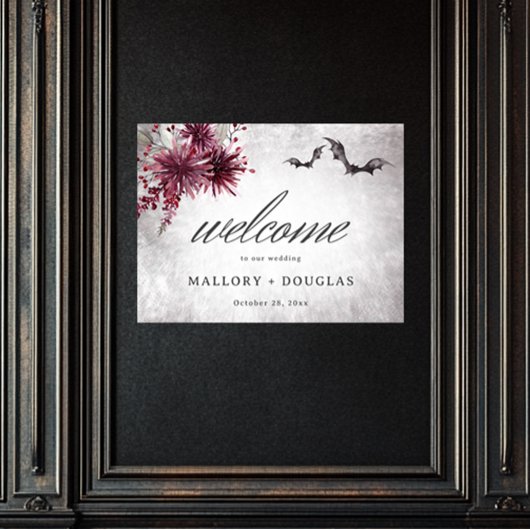 Poster Halloween gothique noir et bordeaux Ordre des évén