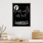 Poster Halloween Graveyard Silhouette (Cuisine)