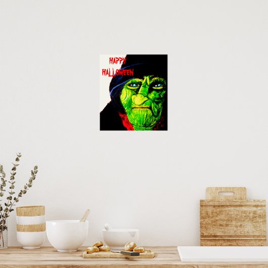 poster HALLOWEEN GREEN WITCH (Cuisine)