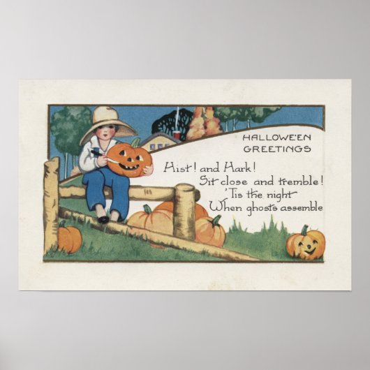 Poster Halloween GreetingHist et Hark (Devant)