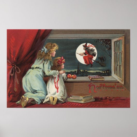 Poster Halloween GreetingWitch from the Window (Devant)