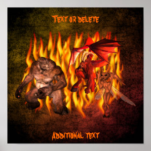 Poster Halloween Gremlins effrayants Monstres Personnalis