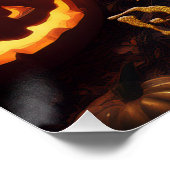 Poster Halloween Haunted Citrouille Patch King (Coin)